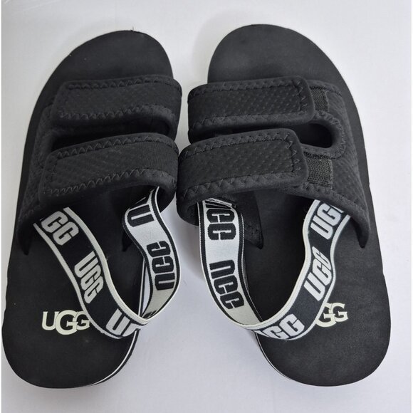 UGG YOUTH KIDS LENNON BLACK SLINGBACK SZ 4 - Picture 2 of 9